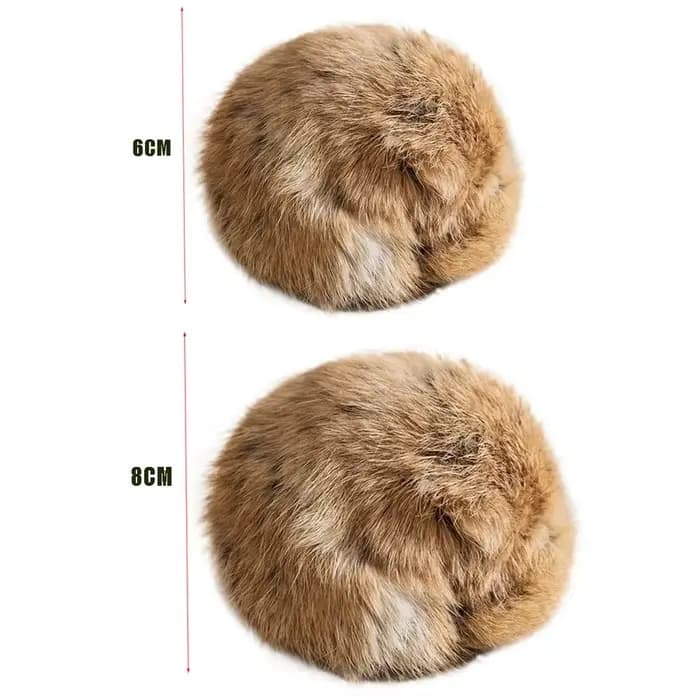 Nouveau jouet pour chat en fourrure de lapin, boule résistante aux griffes, durable, jouet pour chat moelleux, baguette de chat douce pour chats d'intérieur, jeux de poursuite et de stimulation