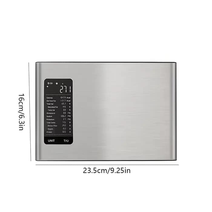 Balance alimentaire intelligente en acier inoxydable avec application gratuite et suivi de 19 nutriments