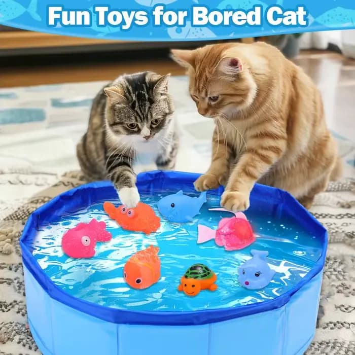 Jouet de piscine pour chat Mity Rain avec poisson
