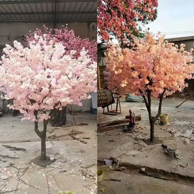 Simulation d'arbre à cerisier double couche