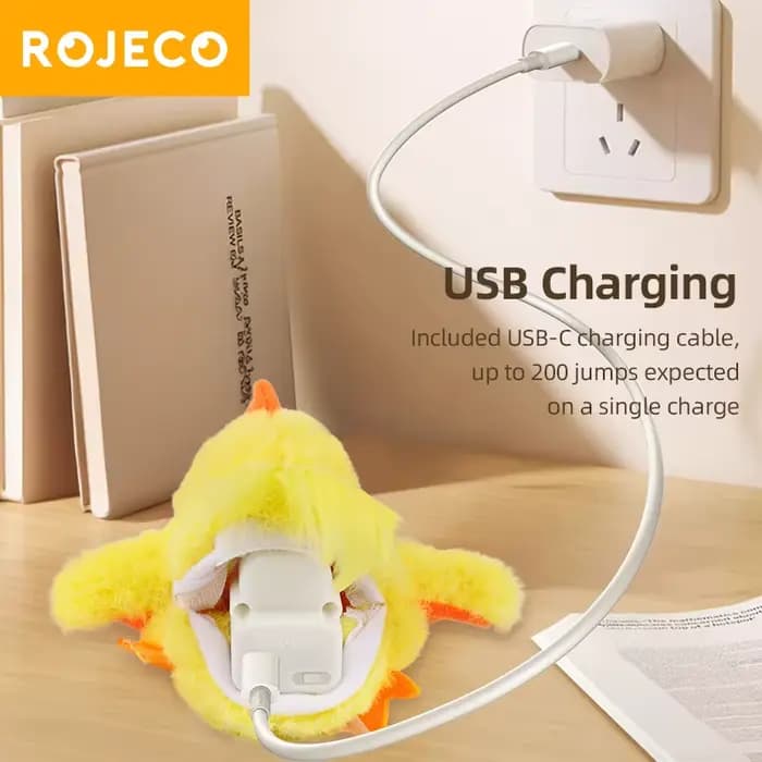 ROJECO herbe-aux-chats jouets interactif battant poussin avec son