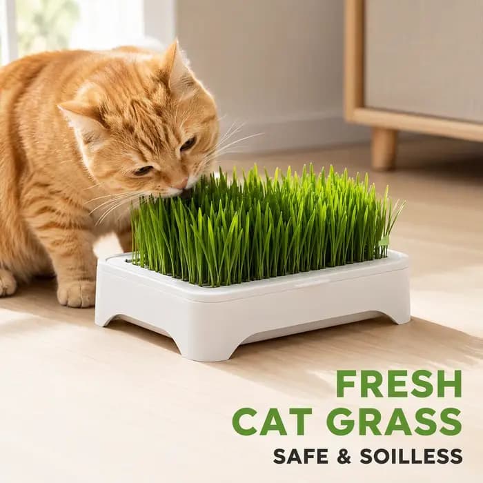 Pot de culture hydroponique sans terre pour herbe à chat d'intérieur