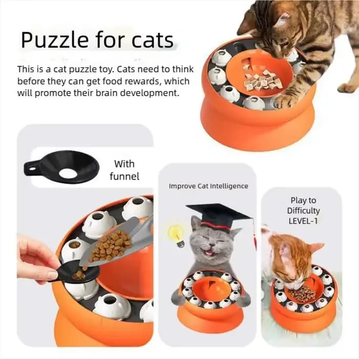 Distributeur de nourriture interactif pour chat