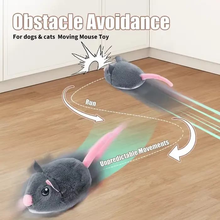 Souris électrique interactive pour chat