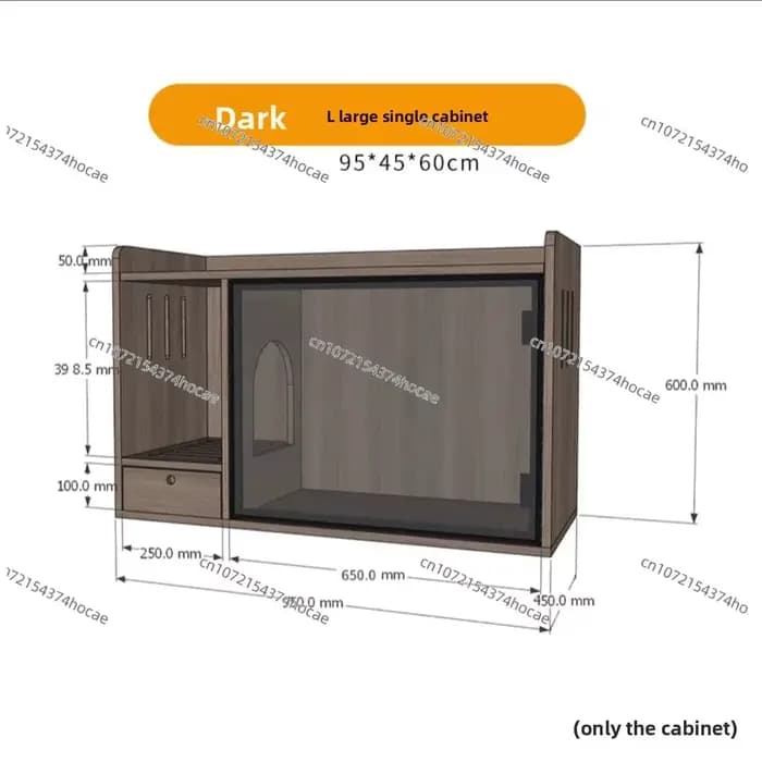Armoire de toilette pour chat en bois massif