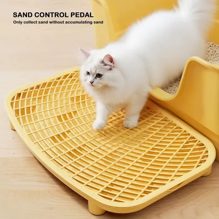 Tapis de litière pour chat en plastique anti-éparagement