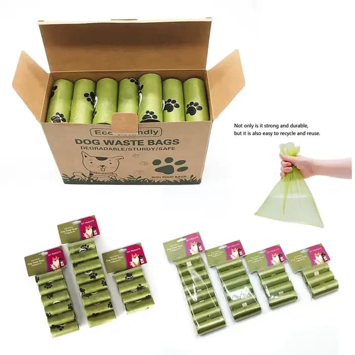 1/42 rouleau sac poubelle biodégradable pour animaux de compagnie sacs de merde de chien en vrac sac