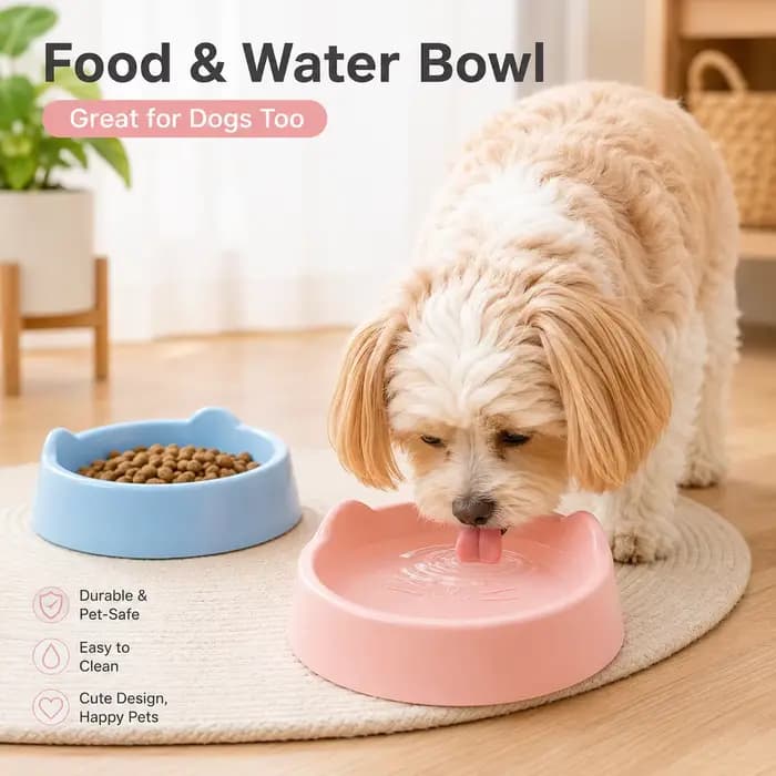 Bol à nourriture pour animaux de compagnie avec design oreilles de chat