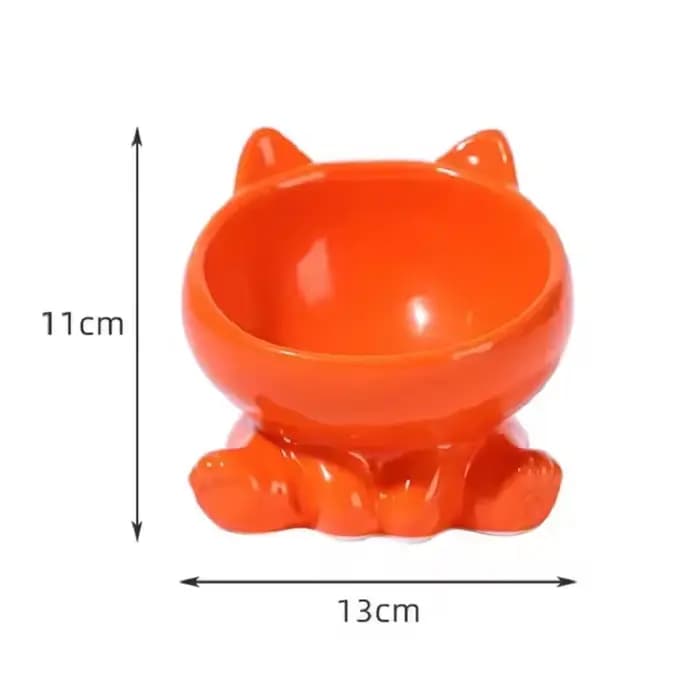 Bol en céramique mignon pour chat avec pieds surélevés