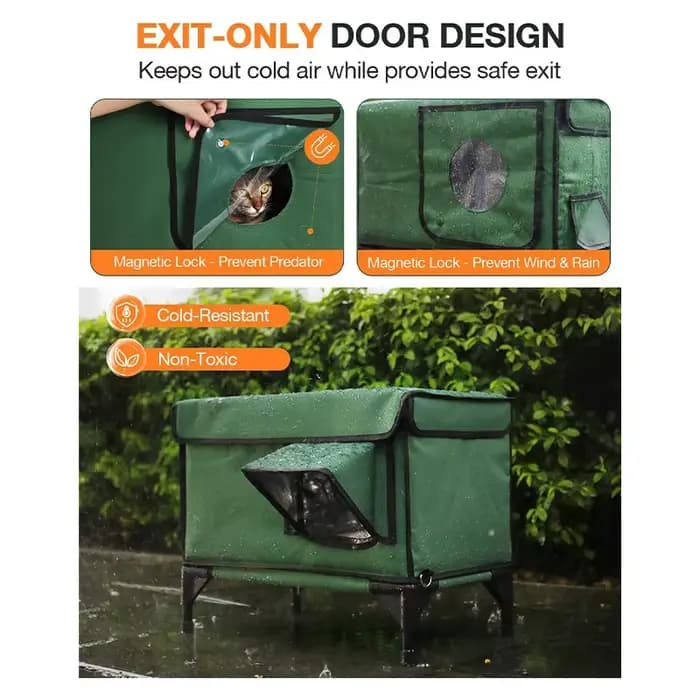 Litière pour chat Chauffage et isolation extérieures