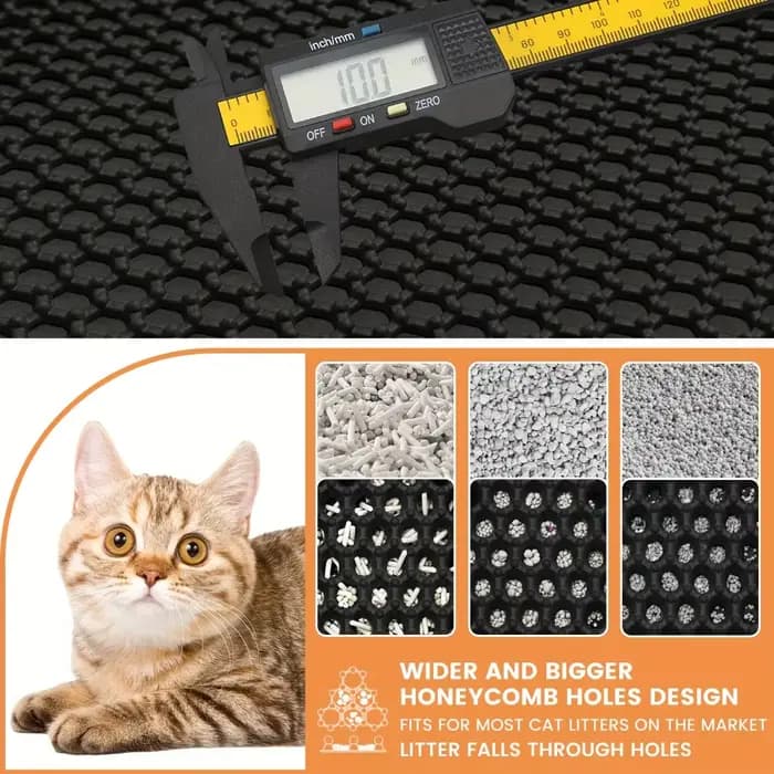 Grand tapis de litière pour chat 70x120cm