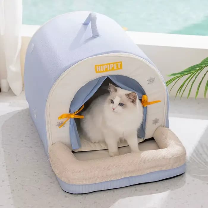 Litière pour chat semi-fermée