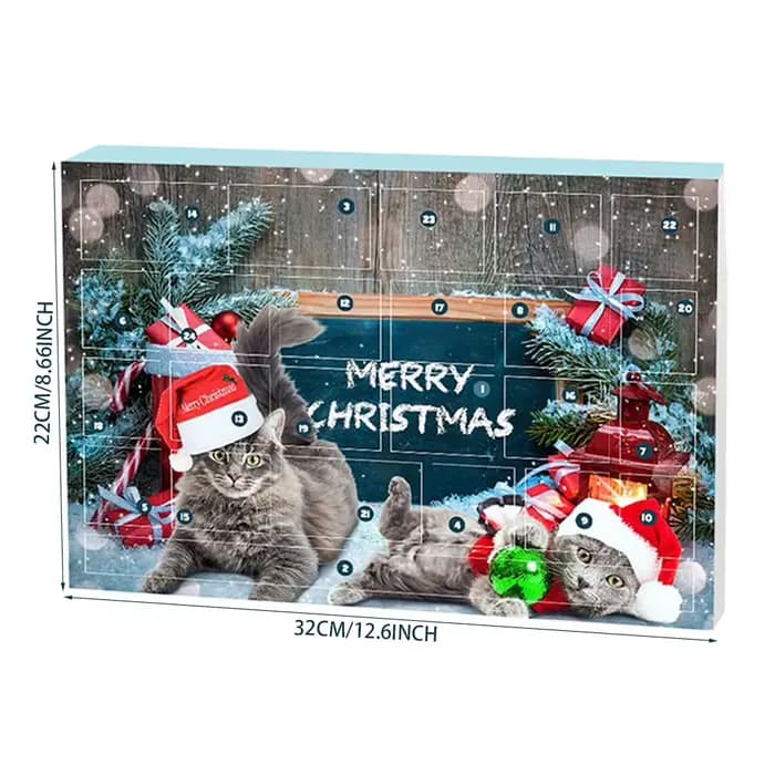Calendrier de l'Avent de Noël pour chats
