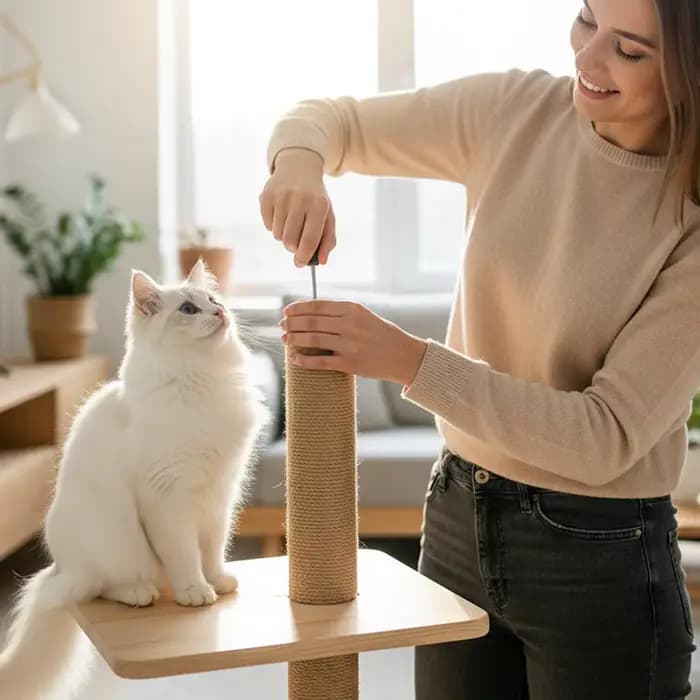 Accessoires de remplacement DIY pour poteau à gratter en sisal