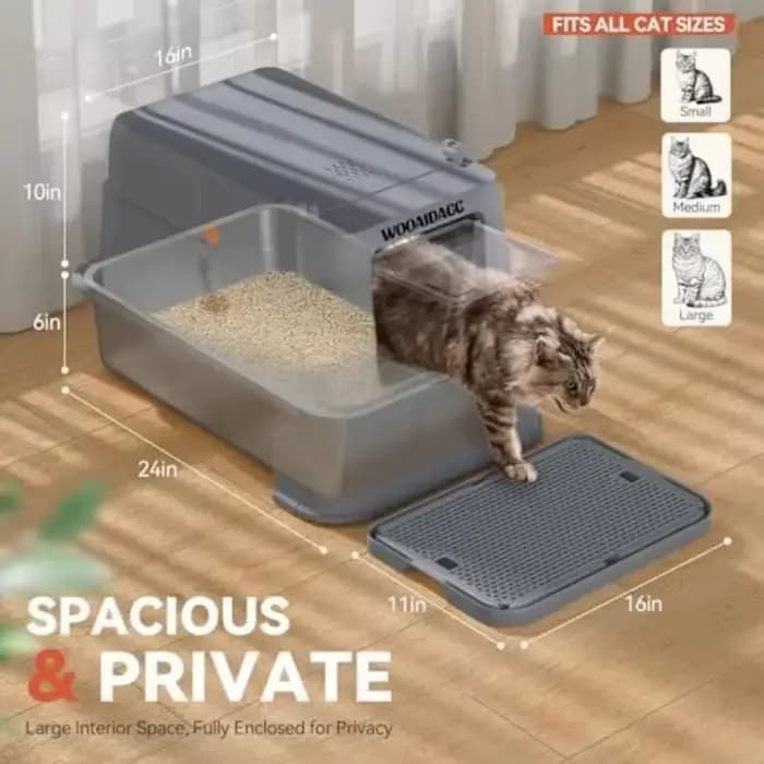 Bac à litière pour chat XL