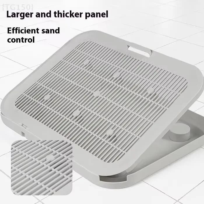 1 tapis filtrant pour litière pour chat à haute efficacité | Conception double couche avec fond Grippy et grande
