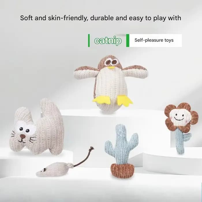Jouets en peluche doux à la catnip pour chats