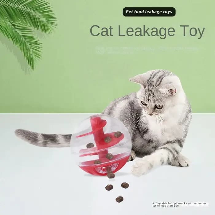 Balle distributrice de nourriture pour chat résistante aux morsures