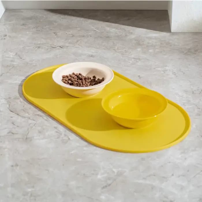 Tapis d'alimentation pour chat avec design antidérapant et imperméable