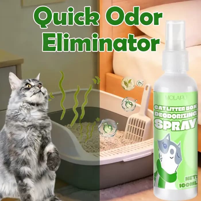 Spray désodorisant pour litière pour chat - Désodorisant multi-usages