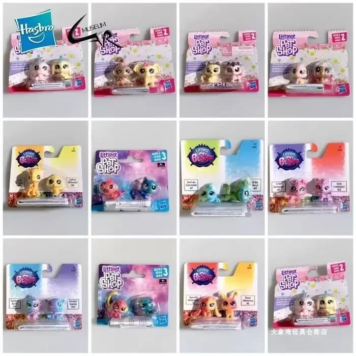 Hasbro Littlest Pet Shop chat jouet Rare poupées supports cheveux courts figurines Collection Original Bobble tête jouets pour enfants cadeaux