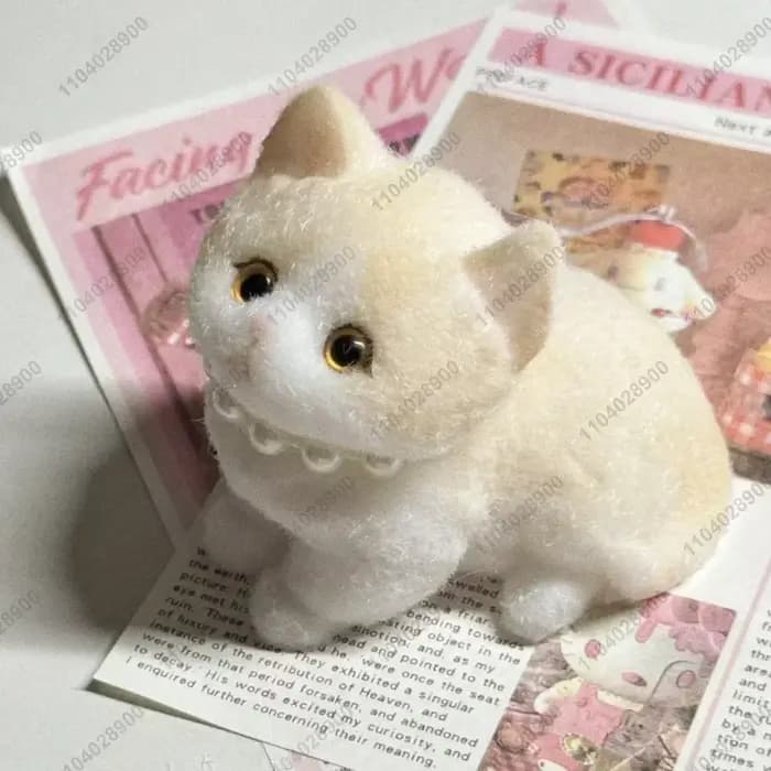Gros Kitty chat Taba Squishy Silicone fait à la main flou
