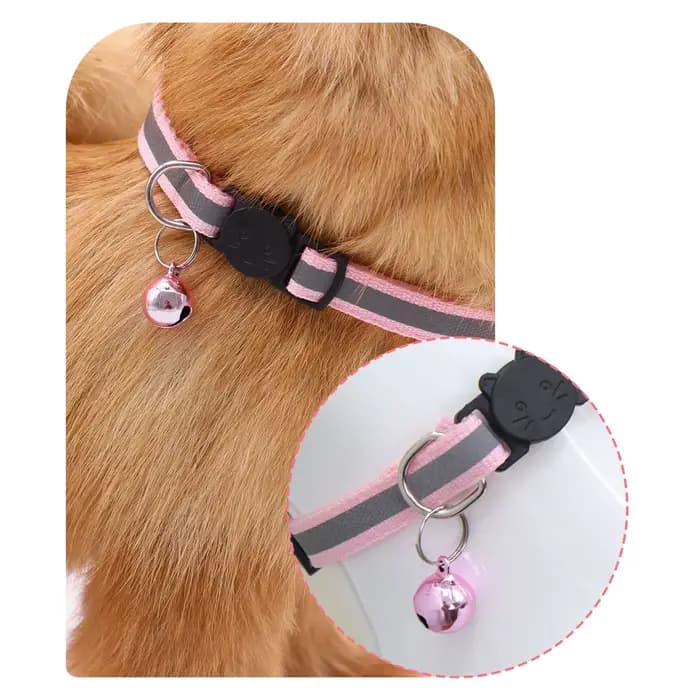 Collier réfléchissant pour chat avec clochette