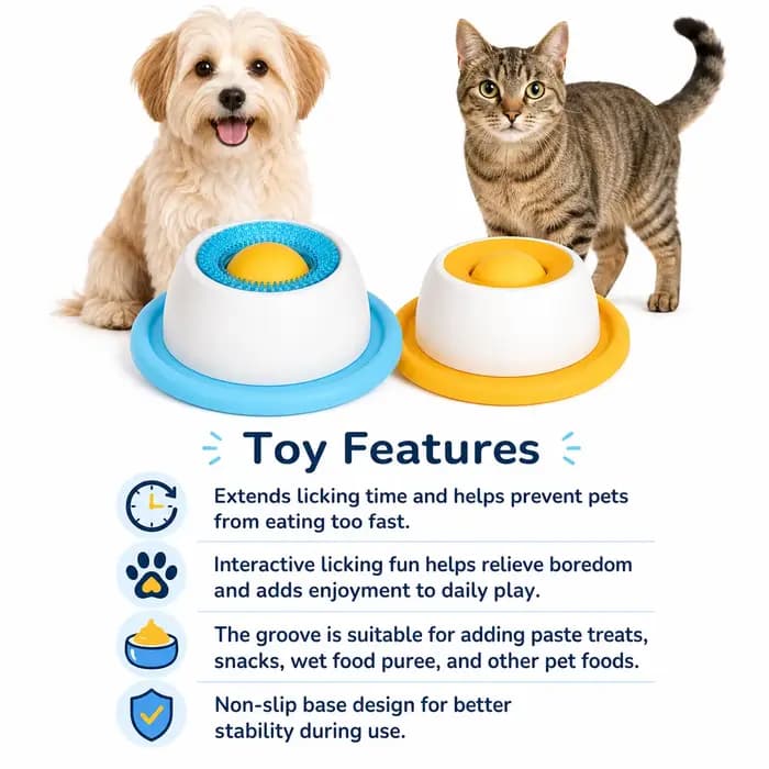 Nouveau tapis de léchage pour animaux de compagnie (chiens et chats)