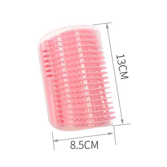 Peigne de Massage à gratter pour chat, brosse à gratter d'angle avec herbe à chat, peigne de démêlage pour animaux de compagnie pour épilation, toilettage