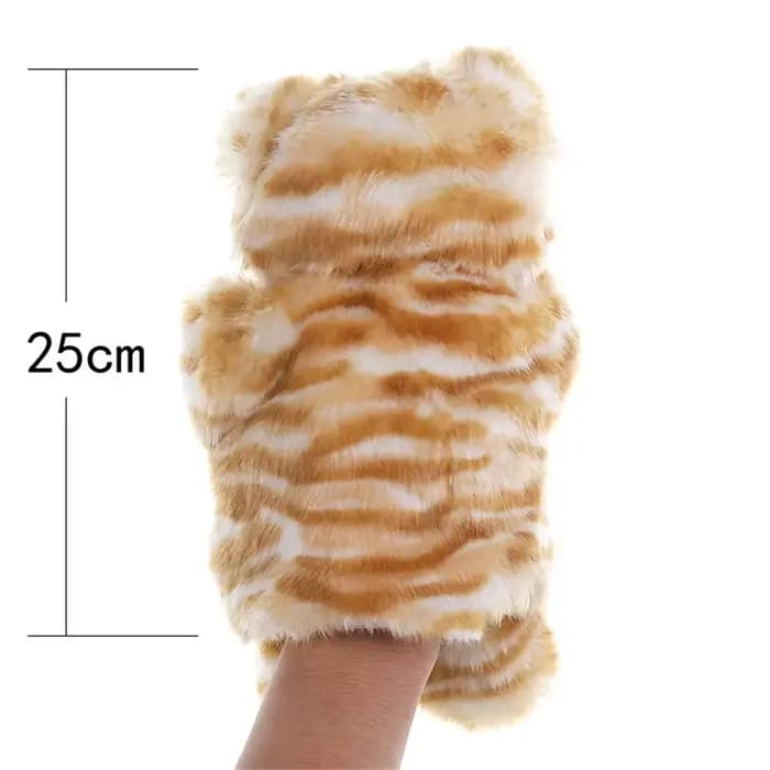 Marionnettes à main en peluche en forme de chat