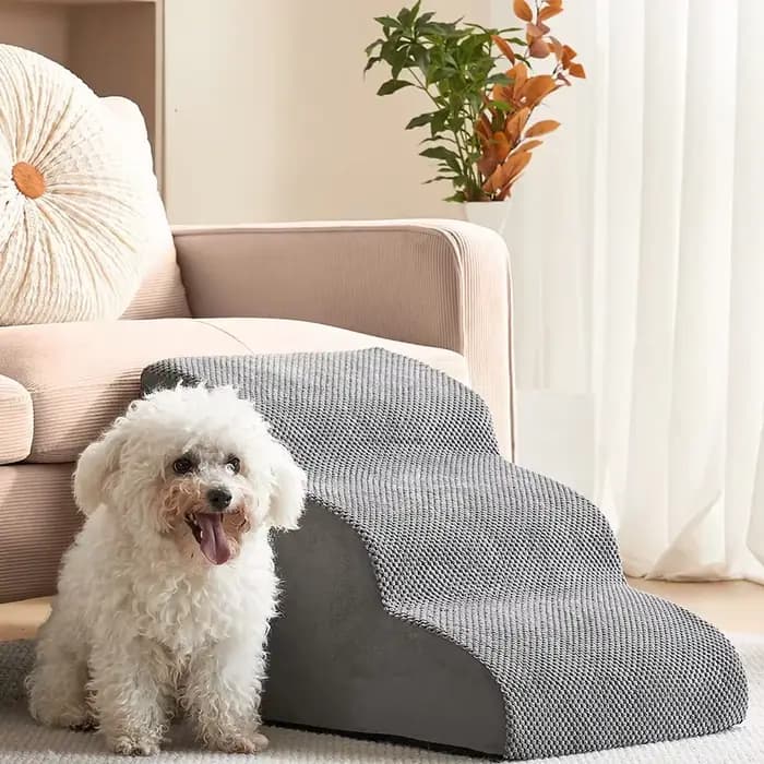 Rampe d'escalier pour chien et chat, antidérapante, pour animaux de compagnie, pour lit, marches pour chien, 2/3 niveaux, escalier d'entraînement, amovible et lavable
