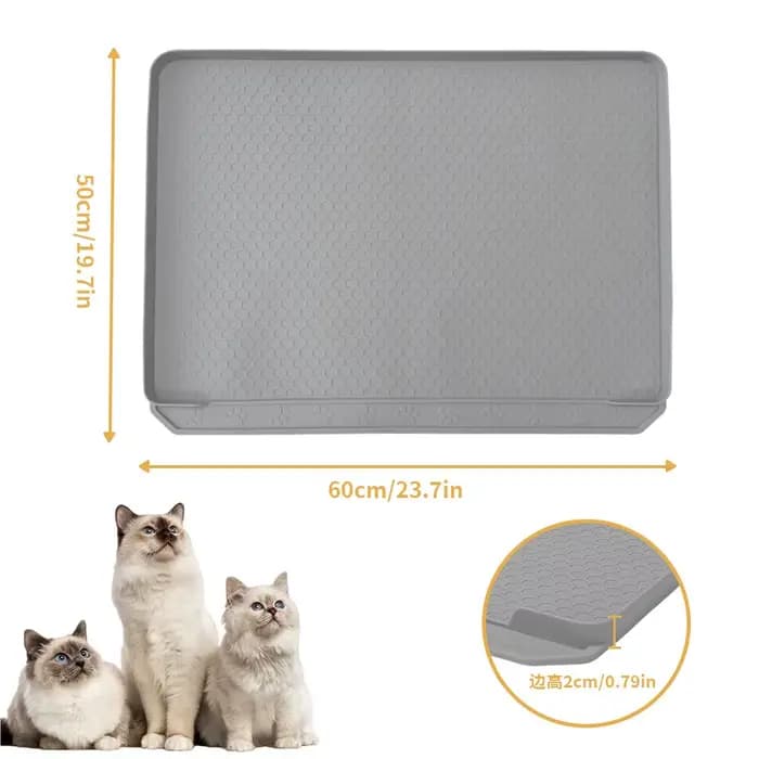 Tapis de litière en Silicone pour chat
