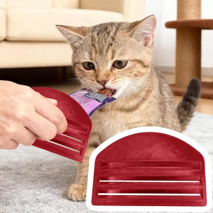 Distributeur de nourriture pour chat en sachet