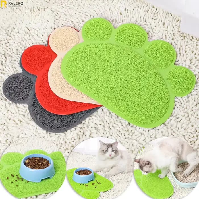Nouveau Tapis de Litière pour Chat, Tapis de Repas pour Animaux, Anti-Salissure, Anti-Glisse, Coussin Anti-Éclaboussures, Tapis de Sol pour Cage de Chat, Tapis pour Chien, Produits pour Animaux de Com