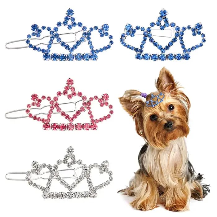Pet belles épingles à cheveux accessoires pour chiens arcs pour chiens de compagnie pinces à cheveux pour chiots chiens chat Yorkie Teddy cheveux toilettage accessoires pour cheveux d'animaux de compa