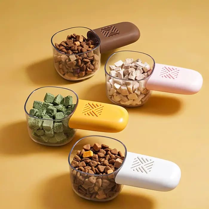 Tasse de nourriture pour animaux de compagnie pour chien chat bol d'alimentation balance de cuisine cuillère à mesurer