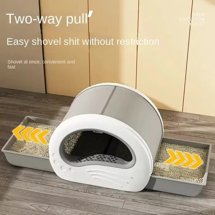 Bac à litière pour chat Type de tiroir entièrement fermé bac à litière pour chat anti-éclaboussures et isolation des odeurs toilettes pour chat bac à litière pour chat Extra Large