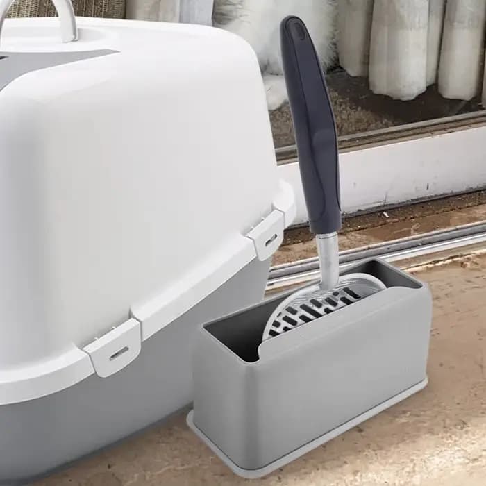 Support de rangement assressentipour bac à litière pour chat