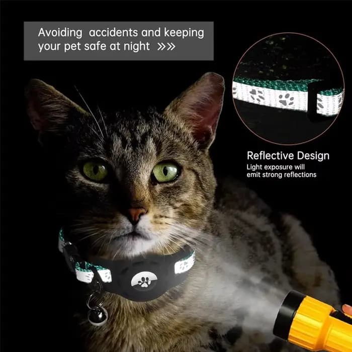 Collier de chat AirTag avec cloches