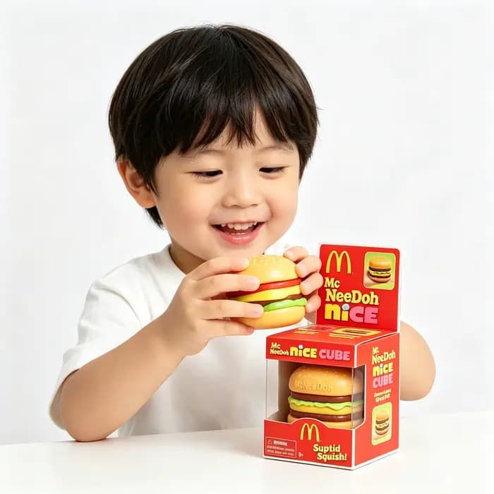 Jouet Squishy Burger en collaboration Mc×NeeDoh