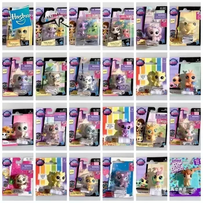 Hasbro Littlest Pet Shop chat jouet Rare poupées supports cheveux courts figurines Collection Original Bobble tête jouets pour enfants cadeaux