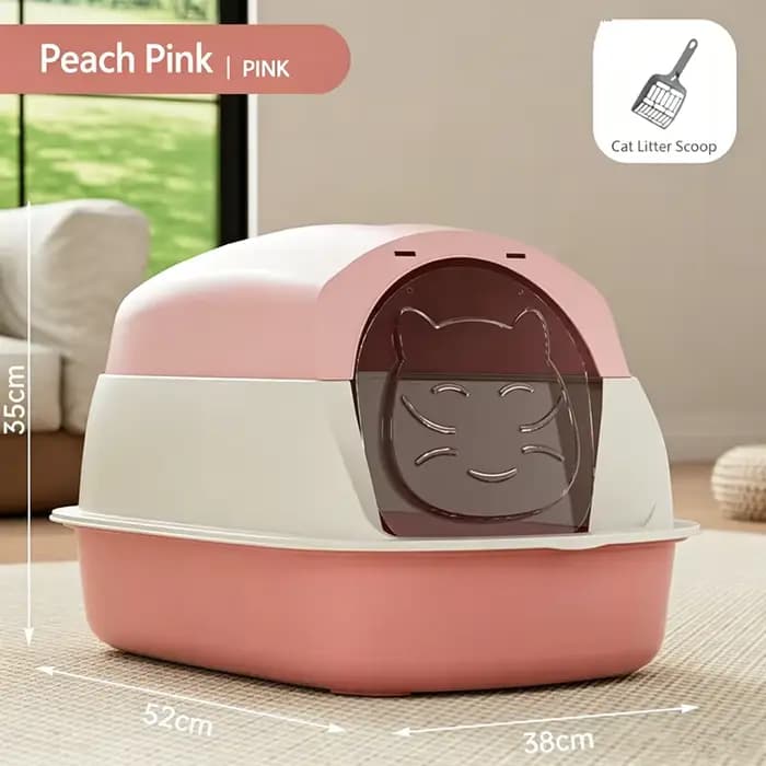 Grande litière pour chat entièrement fermée, toilette pour chat à capot anti-éclaboussures, bac à litière spacieux pour chats d'intérieur, fournitures pour animaux de compagnie