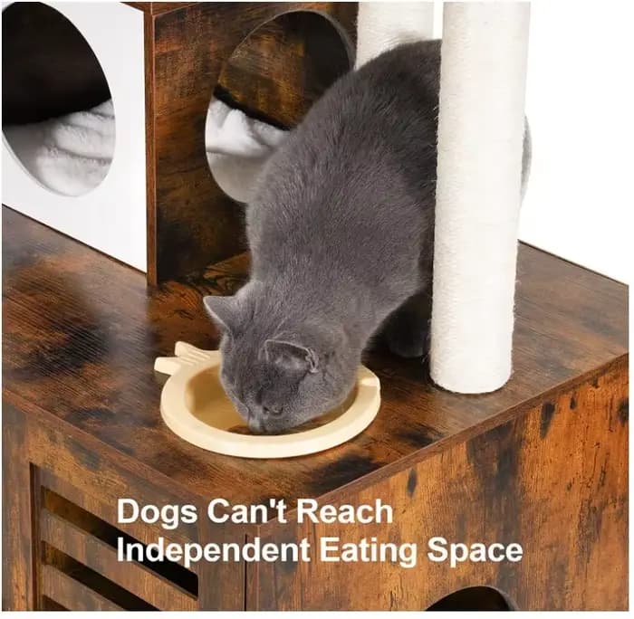 Boîte en bois pour arbre à chat