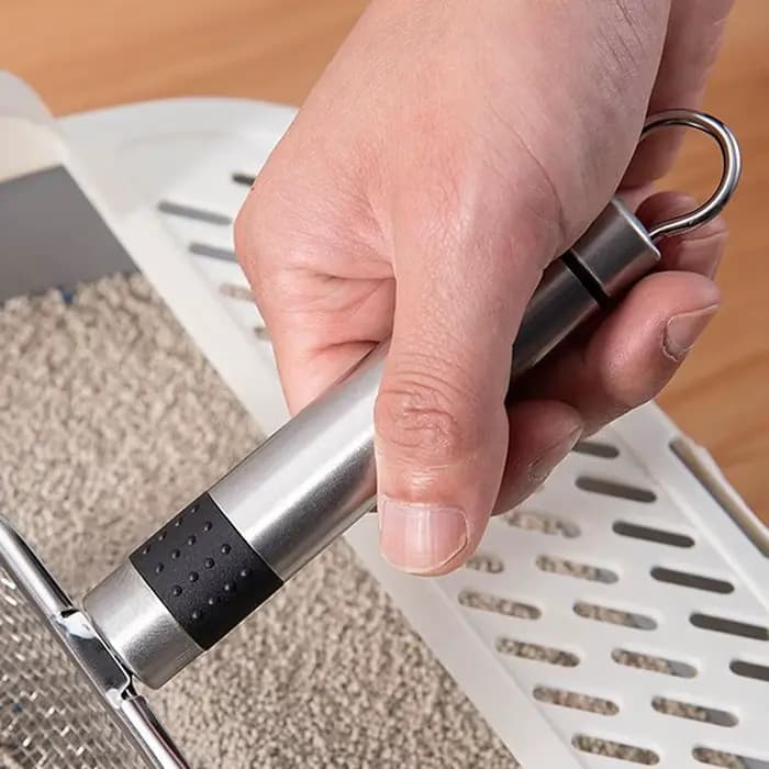 Pelle à litière pour chat en acier inoxydable – Durable