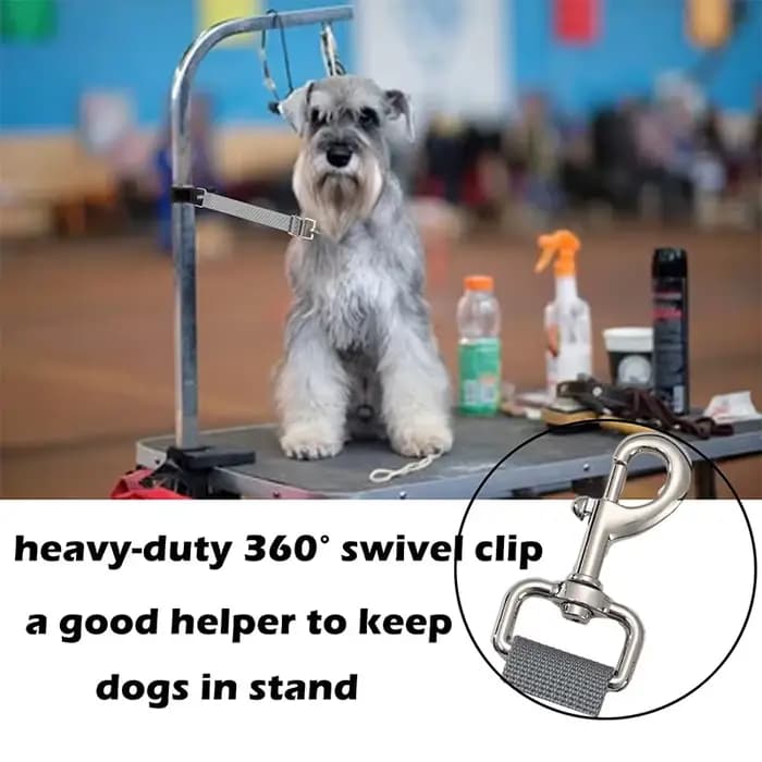 2 pièces accessoires de bras de laisses de base de toilettage de chien de compagnie, sangles d'extension de boucles d'animaux réglables pour la coupe de toilettage de bain