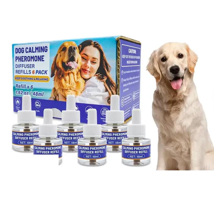 Diffuseur de phéromones pour chats et chiens, ensemble 4-en-1 pour animaux de compagnie, chauffage électrique, phéromones inodores, soulage le stress émotionnel des animaux