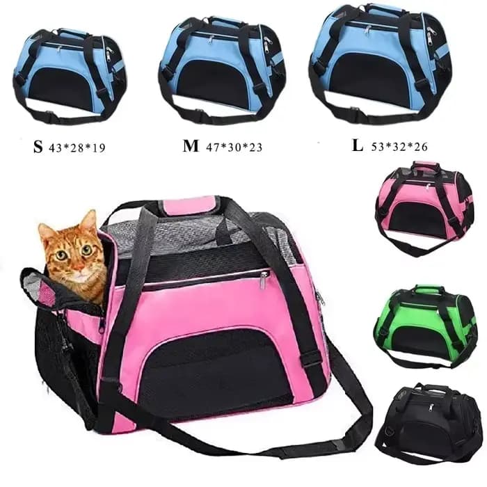 Sacs de Transport portables pour chiens et chats, sacs de Transport en maille respirants pour petits chiens, sac à main pliable pour chats, sac de voyage pour animaux de compagnie, sac de Transport