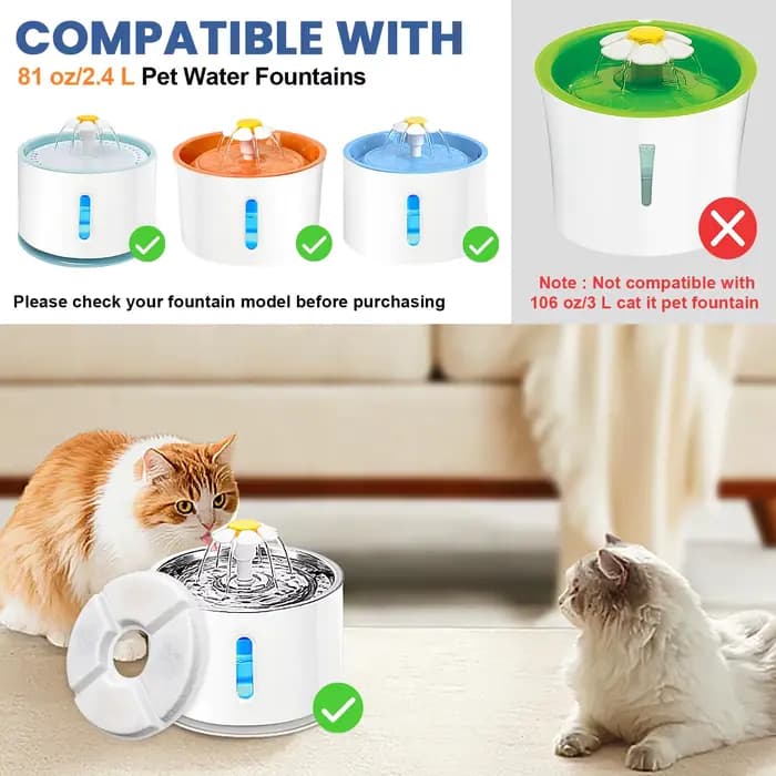Remplacement du filtre de fontaine d'eau pour chat