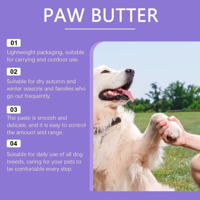Crème de Soin des Pattes pour Animaux – Hydratation Intense, Réparation des Pattes Sèches et Fissurées, Huile de Coco Apaisante, Anti-Dérapante, Réparation Cutanée pour Chiens et Chats, Cire de Soin d