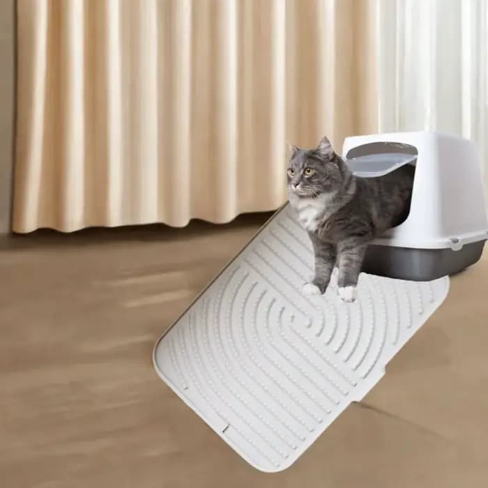 Tapis de litière pour chat en silicone durable